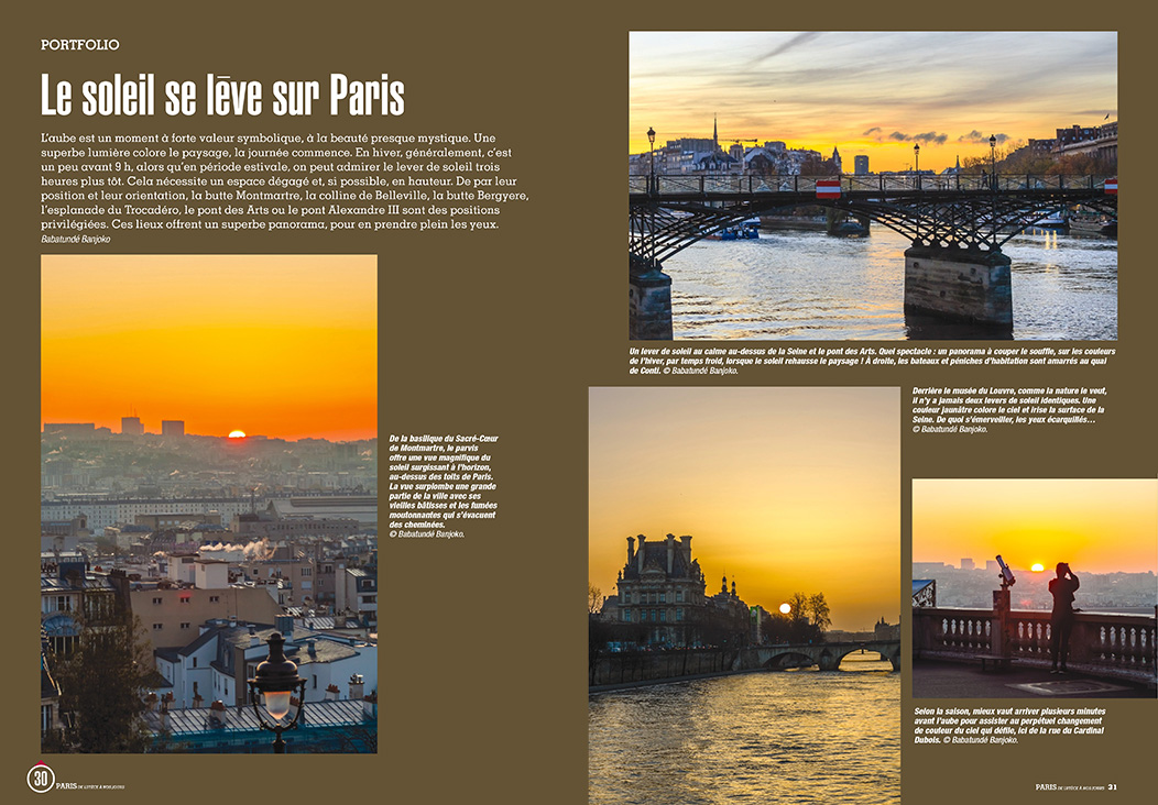 Pages 31-32 Portfolio : Le Soleil se lève sur Paris, sept 2022
