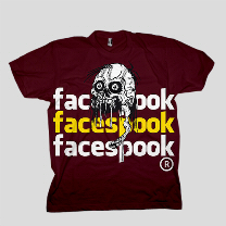 Face Spook - Wine T-Shirt